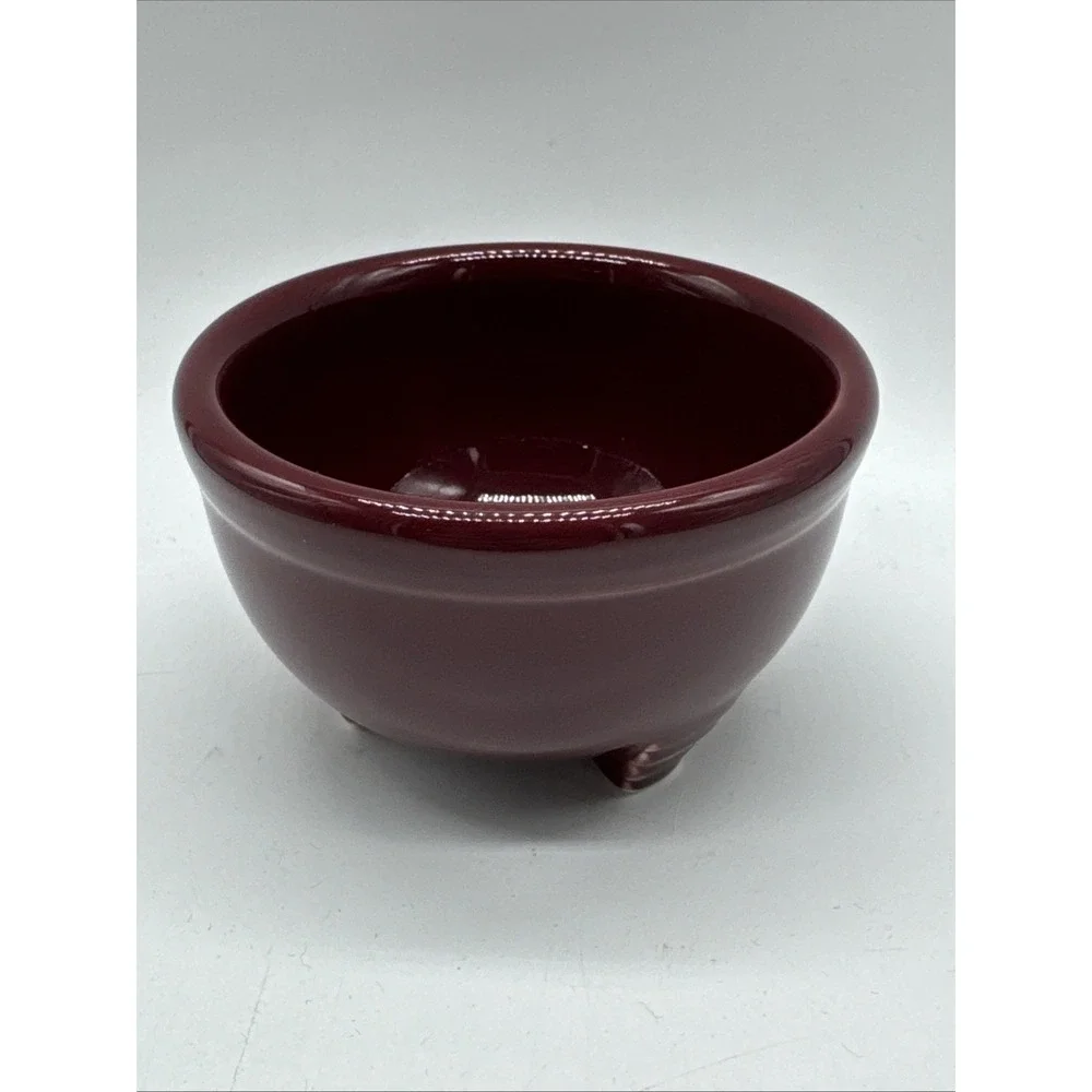 FIESTA Ware TRIPOD Dipping Candle Bowl CINNABAR Retired Item & Color 1998-2001 2